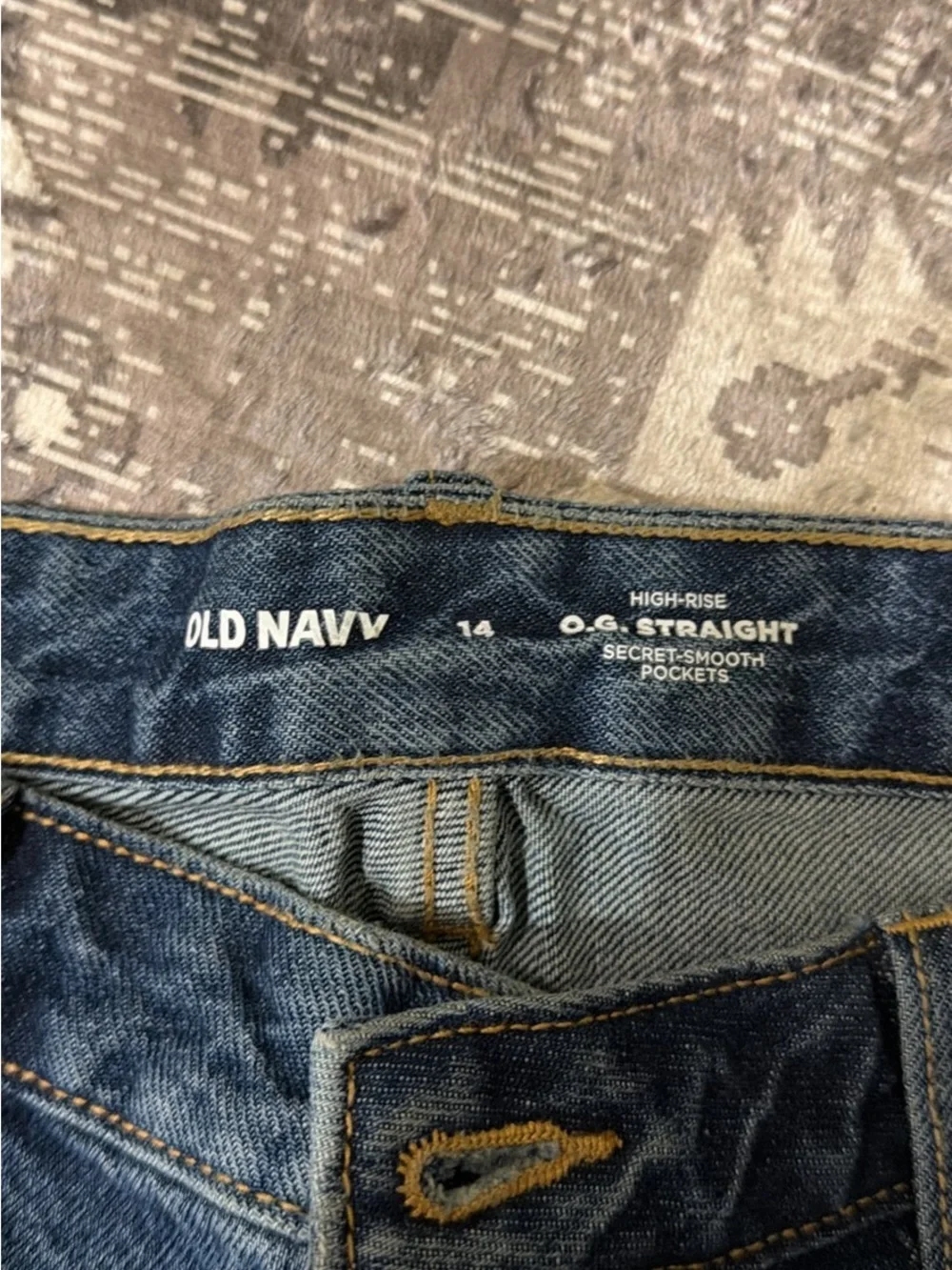 Old Navy Medium Blue Distressed Denim Shorts